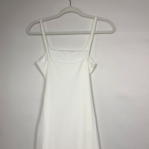 NEW Lovers and Friends Arlo Midi Mini Slit Wrap Dress White XS - Picture 9 of 12